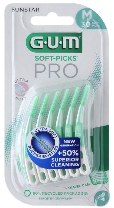 GUM Soft-Picks Pro vidēja izmēra starpzobu birstīte - 30 gab. paciņā