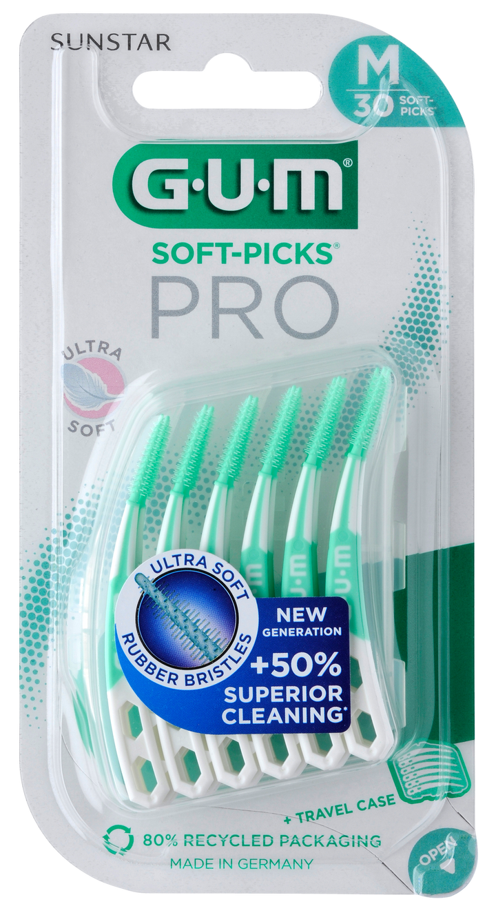GUM Soft-Picks Pro vidēja izmēra starpzobu birstīte - 30 gab. paciņā