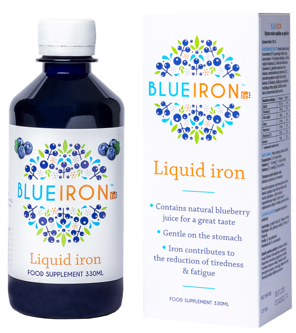 BLUEIRON FE šķidrums — 330 ml dzelzs bagātinātājs