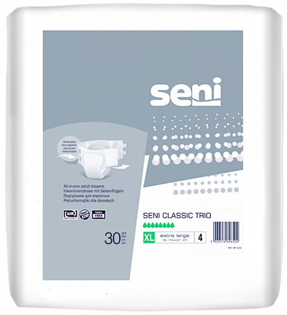 SENI Classic Trio Large autiņbiksītes 100-150 cm (30 gab.)