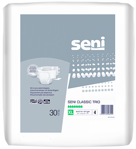 SENI Classic Trio Large autiņbiksītes 100-150 cm (30 gab.)