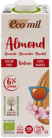 ECOMIL Almond Nature bez cukura - augu izcelsmes dzēriens, 1000 ml