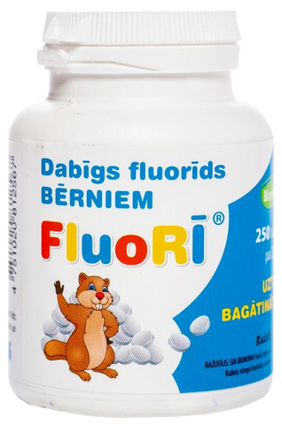 220 mg fluorīdu tabletes, iepakojums 250 gab.
