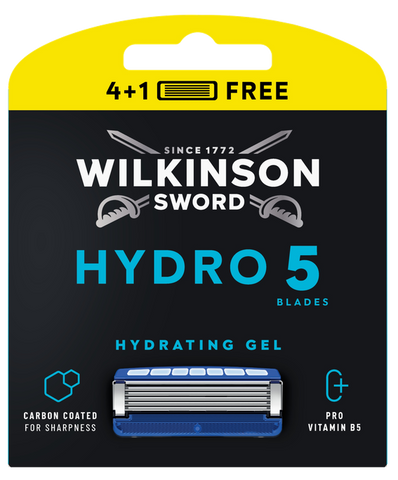 WILKINSON SWORD Hydro5 maiņas kasetnes vīriešiem (4+1) — 5 gab. kasetņu komplekts