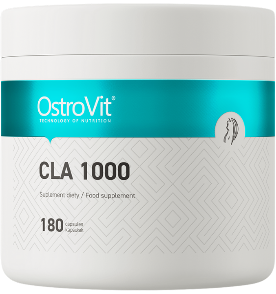 OstroVit CLA 1000 mg — 180 viegli norijamu kapsulu iepakojums