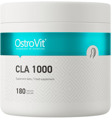 OstroVit CLA 1000 mg — 180 viegli norijamu kapsulu iepakojums