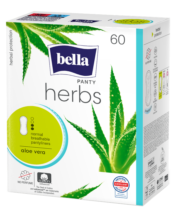 BELLA Panty Herbs ikdienas ieliktnīši ar Aloe Vera, 60 gab.