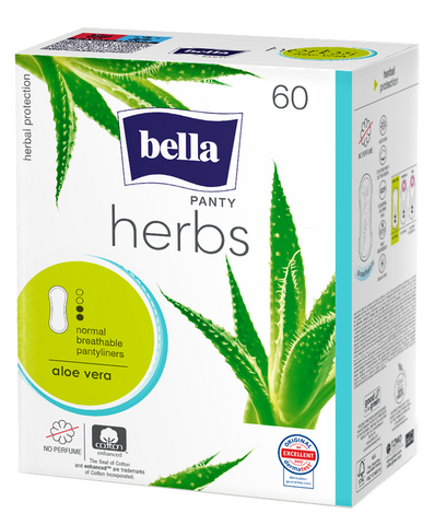 BELLA Panty Herbs ikdienas ieliktnīši ar Aloe Vera, 60 gab.