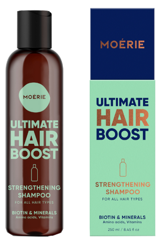 MOERIE Ultimate Hair Boost Stiprinošs šampūns plāniem matiem, 250 ml