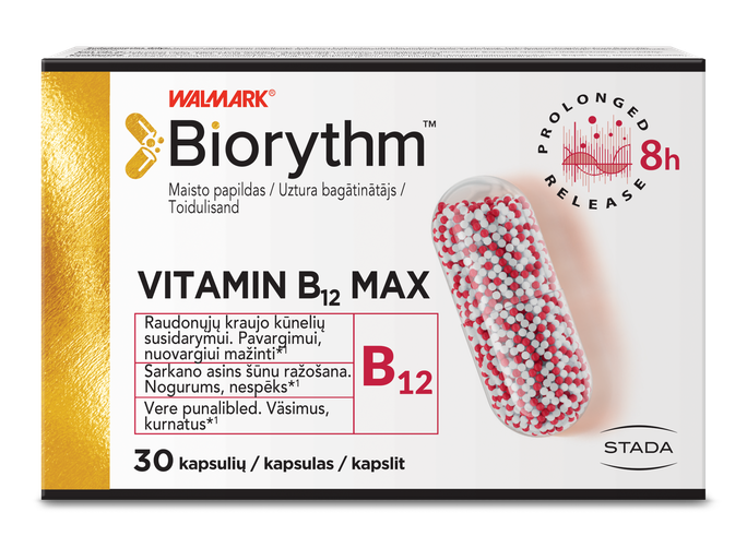 BIORYTHM B12 Max vitamīna kapsulas 30 gab.