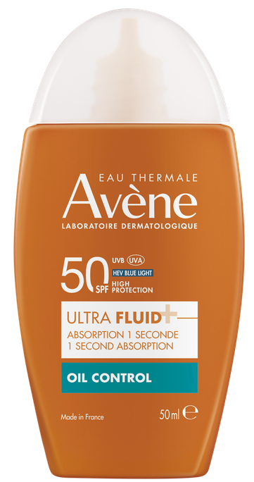AVENE Ultra Oil Control SPF 50 fluīds sejas aizsarglīdzeklim, 50 ml