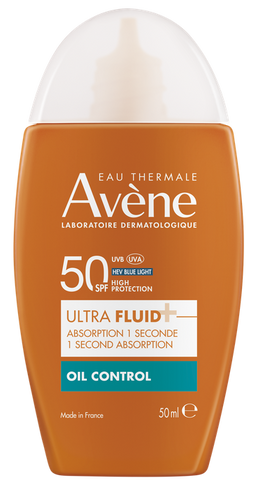 AVENE Ultra Oil Control SPF 50 fluīds sejas aizsarglīdzeklim, 50 ml