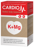 CARDIOM K+Mg 50 tablešu iepakojums sirds veselībai