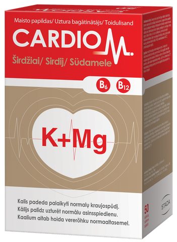 CARDIOM K+Mg 50 tablešu iepakojums sirds veselībai