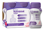 NUTRICIA Nutridrink Protein ar zemeņu garšu 125 ml, 4 dzērieni
