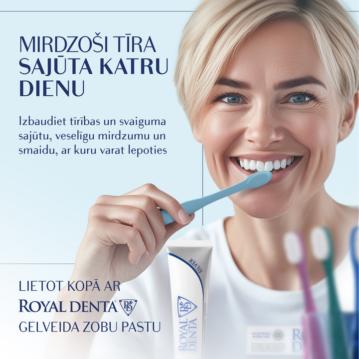 ROYAL DENTA Silver mīkstā zobu birste, 1 gab.