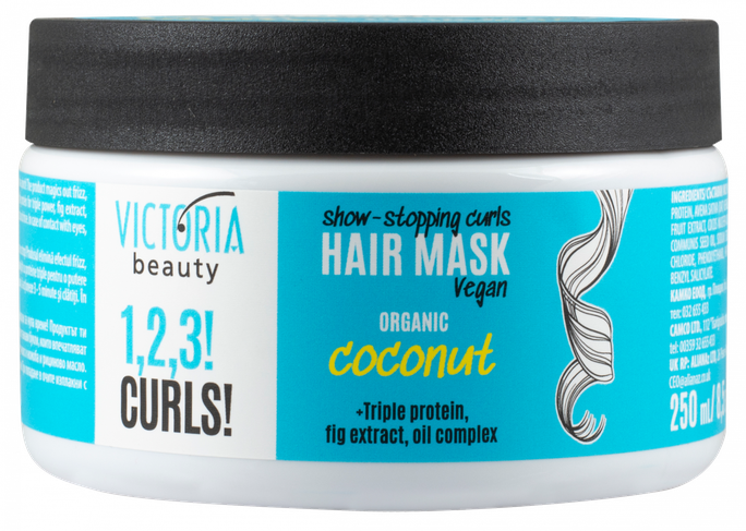 VICTORIA BEAUTY 1,2,3! Curls! maska cirtainiem matiem, 250 ml