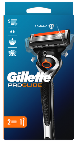 GILLETTE Fusion5 ProGlide skuveklis un 2 maiņas kasetnes, 1 komplekts
