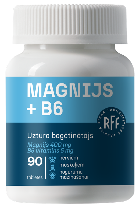 Magnijs + B6 vitamīns, 90 tabletes