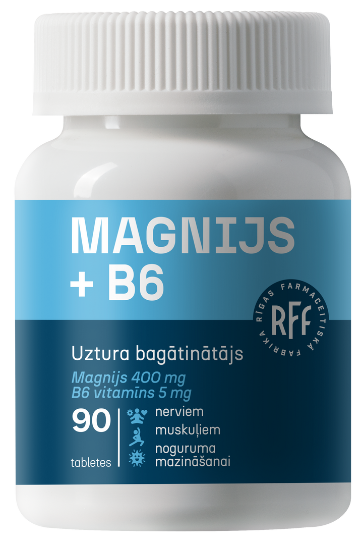 Magnijs + B6 vitamīns, 90 tabletes