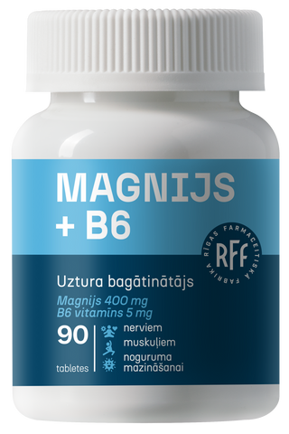 Magnijs + B6 vitamīns, 90 tabletes