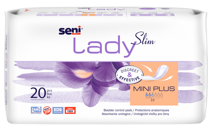Seni Lady Slim Mini Plus, 20 gab. — uroloģiskie ieliktņi sievietēm