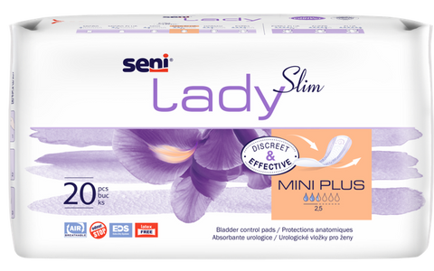 Seni Lady Slim Mini Plus, 20 gab. — uroloģiskie ieliktņi sievietēm