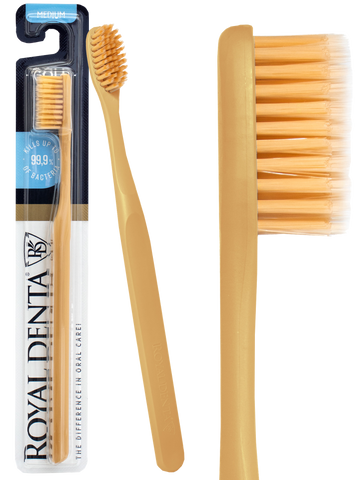 ROYAL DENTA Gold vidējas cietības zobu birste, vienības iepakojums