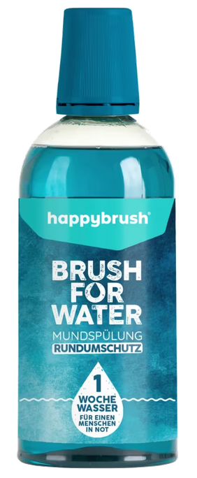 HAPPYBRUSH skalojamais līdzeklis mutes higiēnai - 500 ml, ūdens formula