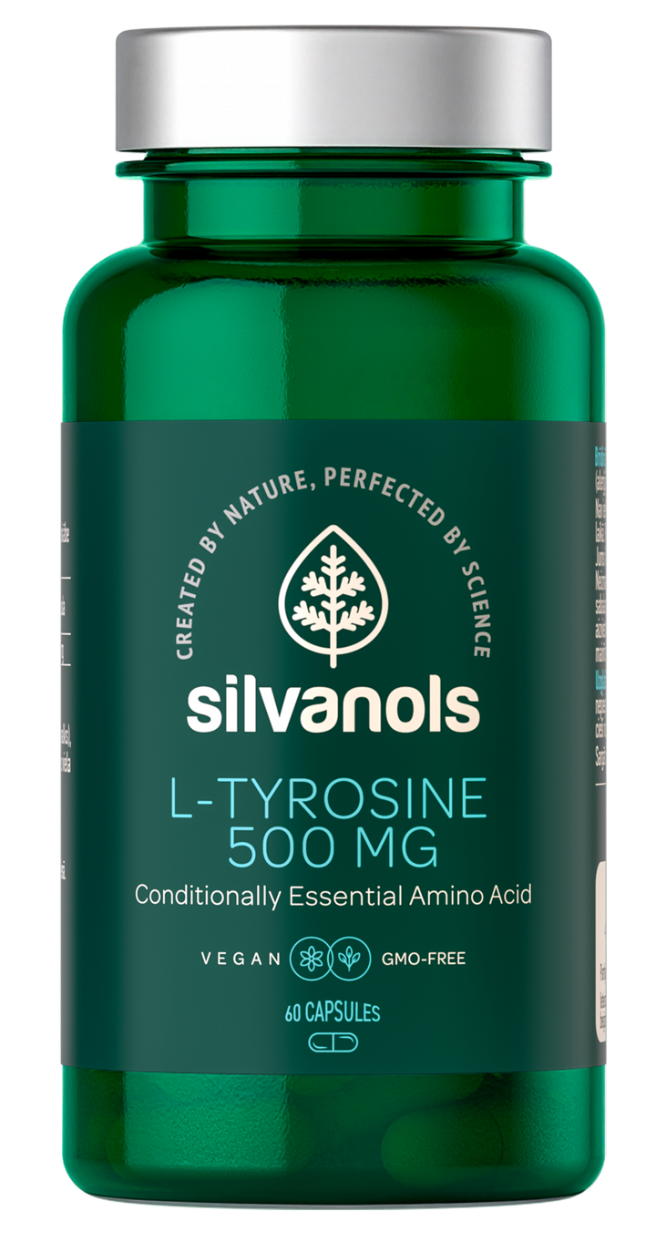 SILVANOLS L-tirozīns 500 mg, 60 kapsulas