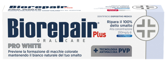 BIOREPAIR Plus Pro White balinoša pasta zobu tīrīšanai, 75 ml