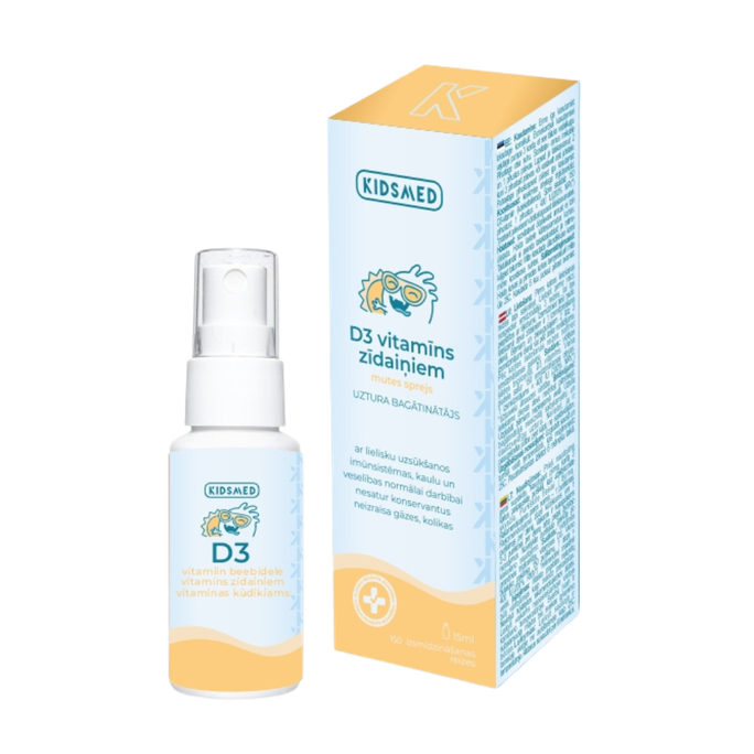 D3 Vitamīns 400 IU KIDSMED spreja formā, 15 ml bērniem