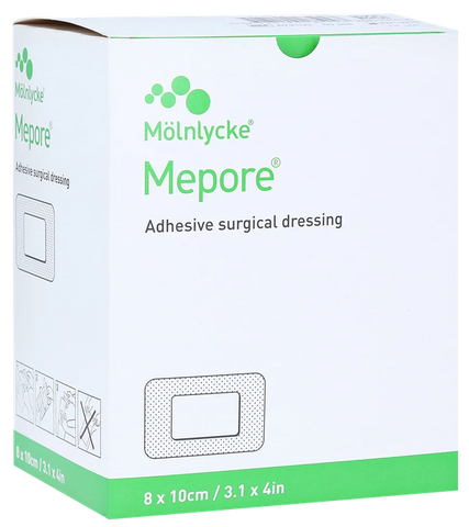 Sterils elpojošs Mepore® brūču pārsējs 8x10 cm, 50 vienības