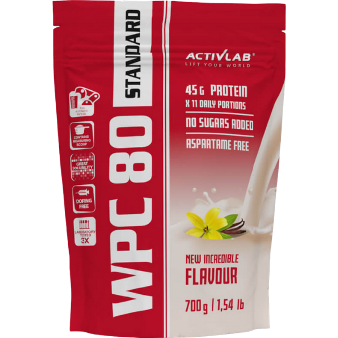 ACTIVLAB WPC 80 Standart ar vaniļas garšu pulveris 700g