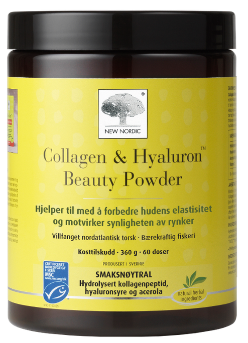 NEW NORDIC Beauty Powder ar Kolagēnu un Hialuronskābi, 360 g