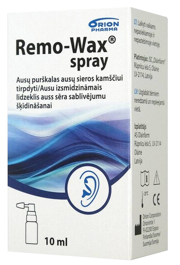 REMO-WAX 10 ml ušu tīrīšanas sprejs