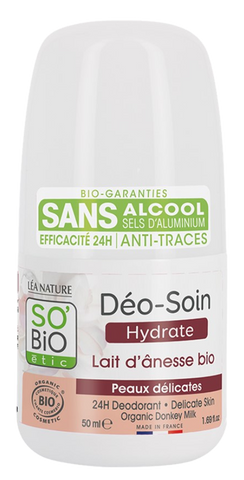 SO BIO ETIC Dezodorants 50 ml ar Ēzeļa Pienu – 24H Aizsardzība