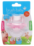 BRUSH BABY FrontEase zobgrauznis rozā krāsā no 3 mēnešu vecuma — 1 gab.