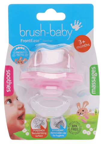 BRUSH BABY FrontEase zobgrauznis rozā krāsā no 3 mēnešu vecuma — 1 gab.