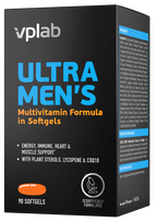 VPLAB Ultra Vīriešu Sporta Multivitamīnu Komplekss mīkstajās kapsulās 90 gab.