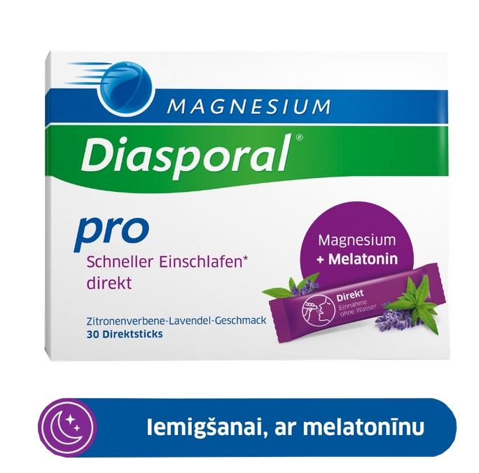 MAGNESIUM Diasporal Pro Direkts – 30 paciņas miegam