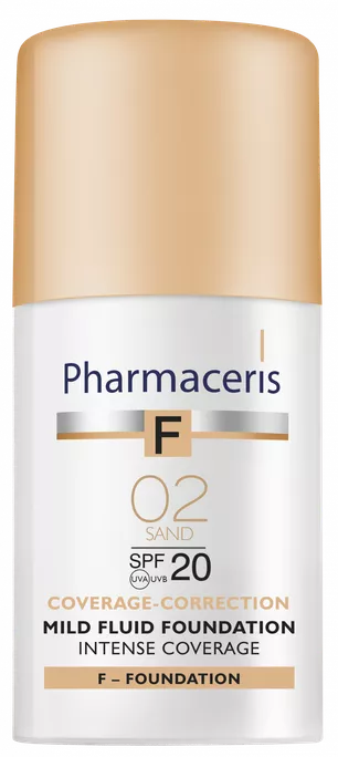 PHARMACERIS F SPF 20 tonālais krēms ar intensīvu pārklājumu, smilšu tonis, 30 ml