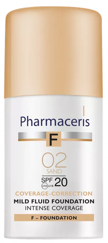 PHARMACERIS F SPF 20 tonālais krēms ar intensīvu pārklājumu, smilšu tonis, 30 ml