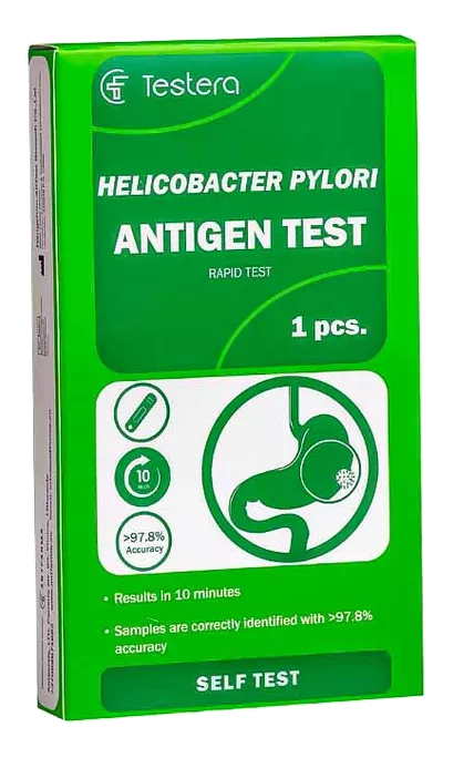 Helicobacter Pylori diagnostikas tests (fekālijas) — TESTERA, 1 vienis