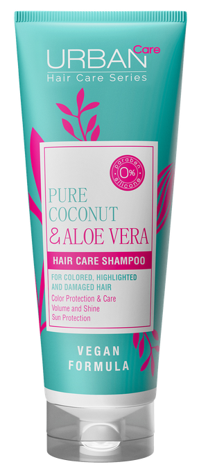 Pure Coconut & Aloe Vera šampūns matu krāsas aizsardzībai no URBAN CARE, 250 ml