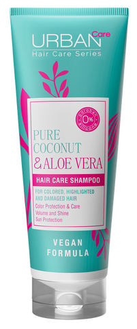 Pure Coconut & Aloe Vera šampūns matu krāsas aizsardzībai no URBAN CARE, 250 ml