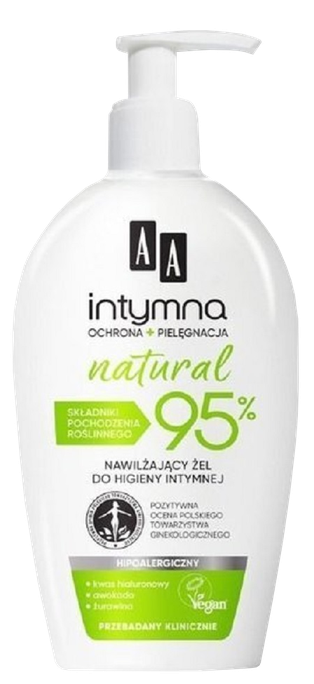 AA INTIMATE Dabīgs intīmās higiēnas mazgāšanas līdzeklis 95% - 300 ml