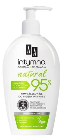 AA INTIMATE Dabīgs intīmās higiēnas mazgāšanas līdzeklis 95% - 300 ml