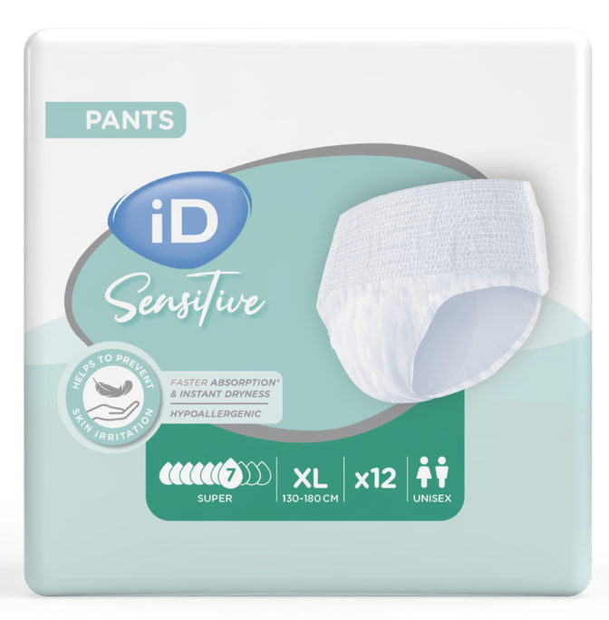 ID Sensitive Pants Super XL (130-170 cm) biksītes, 12 gab.