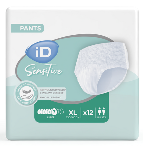 ID Sensitive Pants Super XL (130-170 cm) biksītes, 12 gab.